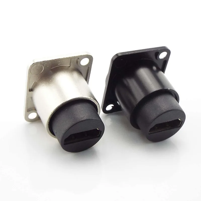 D Type Chassis Connector Female to Female Socket Panel Mounted Adapter HDMI-Compatible 2.0 Jack Audio Video chassis connector