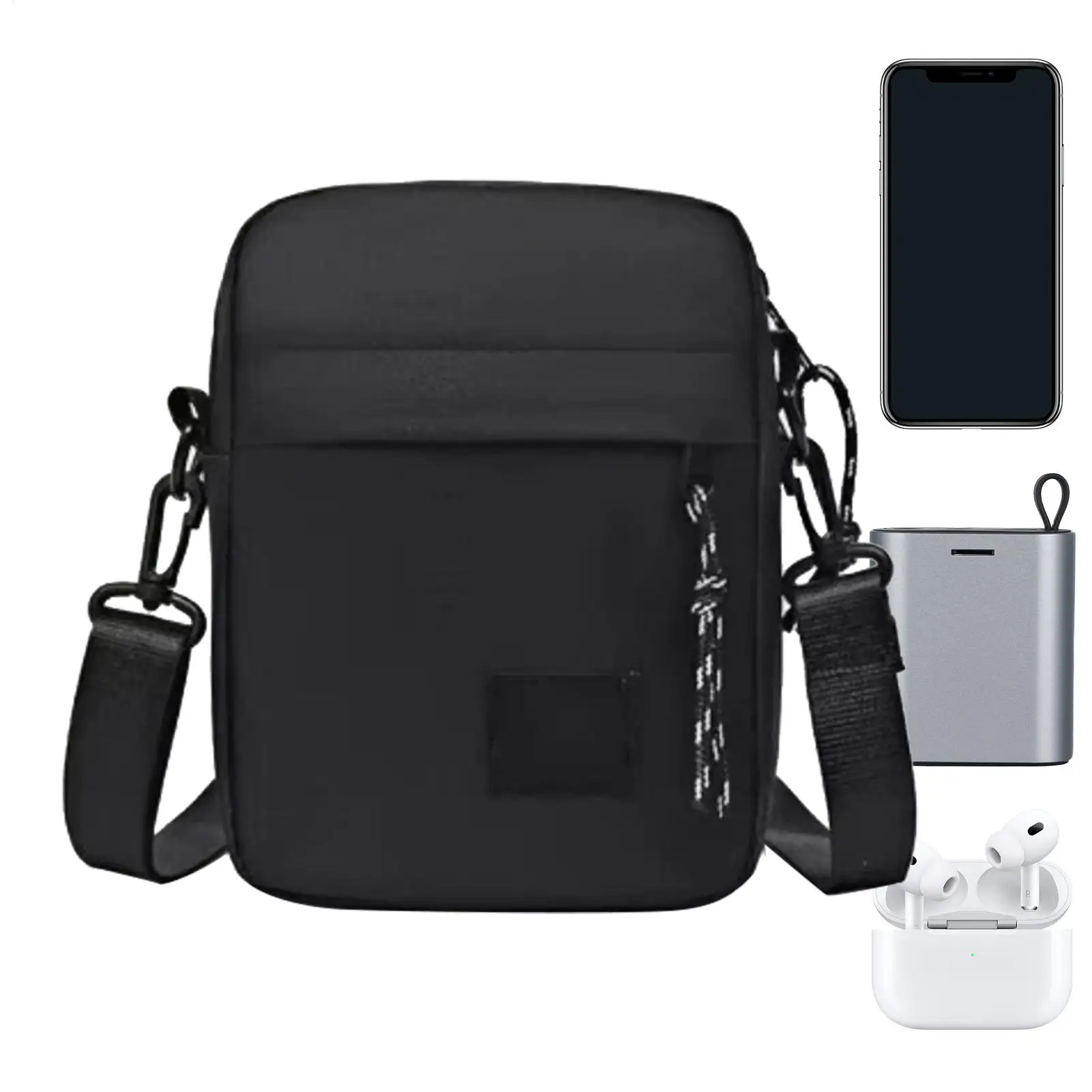 

Lightweight Men's Sling Bag Compact Shoulder Messenger Purse For Casual Travel Hiking Sport Gym Running Work