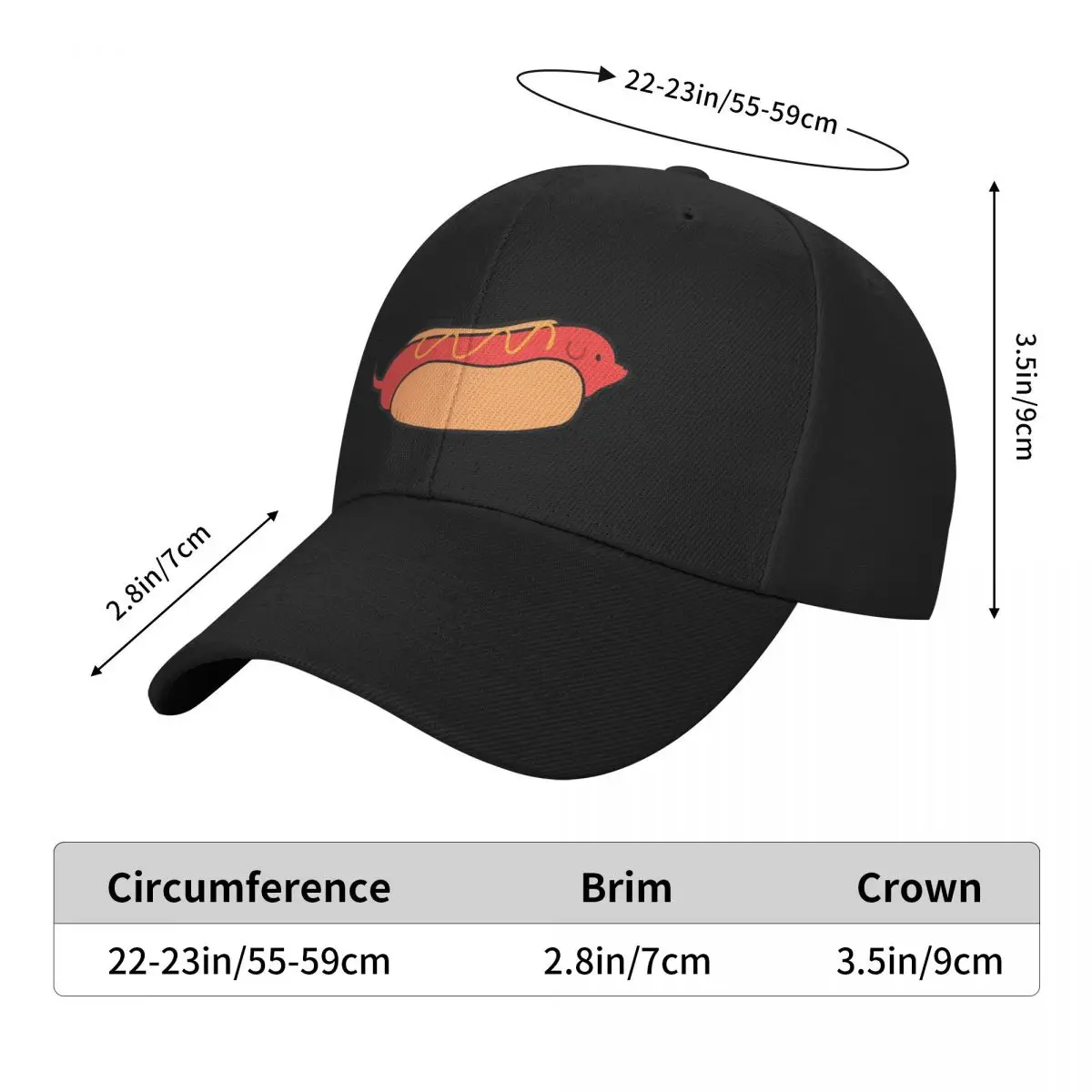 dog hot dog! Baseball Cap custom caps western Hat Christmas Hat Gentleman Hat For Women 2025 Men's