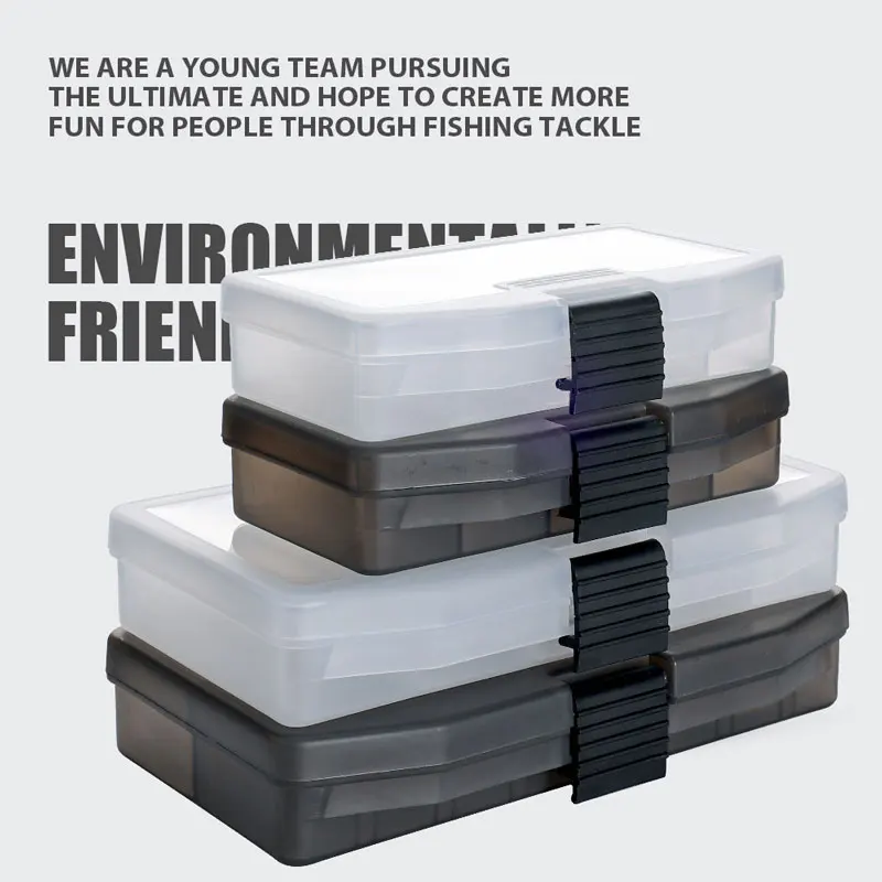 Visible Fishing Lure Box 5 Grids Compartments Organizer Container Fishing Tackle Box Bead Screw Holder Case Frosted Plastic