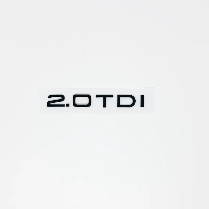 3D ABS Buchstaben 2.0TDI 2.5TDI 3.0TDI 35TDI 40TDI 45TDI 50TDI Emblem für Audi A1 A3 A4 A5 A6 A7 A8 Q2 Q3 Q5 Q7 Kofferraumaufkleber
