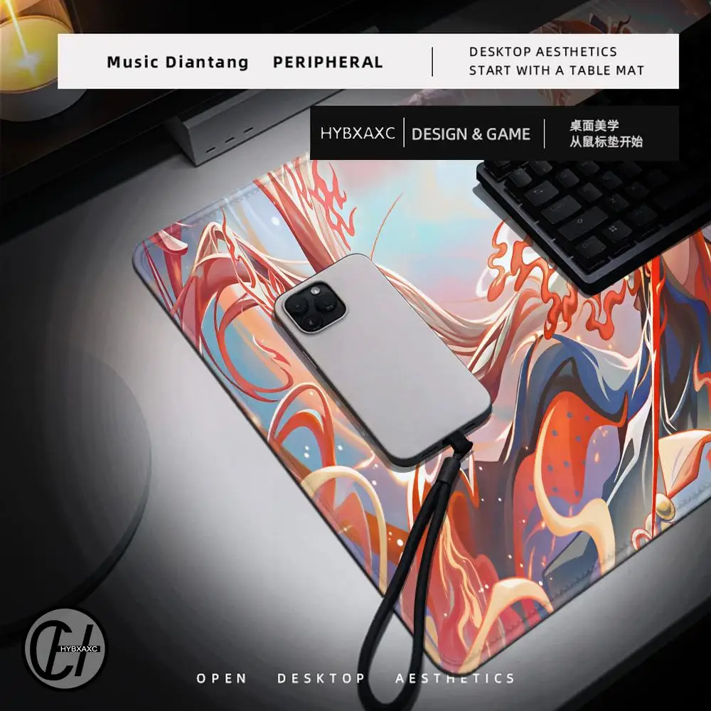 Changli Wuthering Waves Gaming Mice Pad Speed Laptop Keyboard Anime Girl Desk Mat Xxl Gaming Rubber Cabinet HD Printing Mousepad