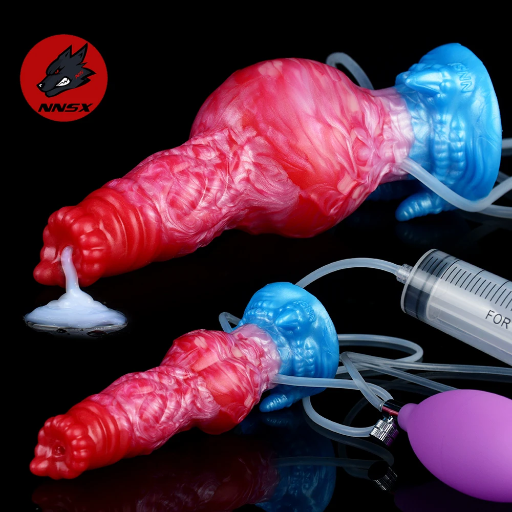 NNSX enorme nodo Squirting-Dildo gonfiabile con forte ventosa Silicone Inflat Plug anale Trainer giocattoli del sesso per principianti per donne uomini