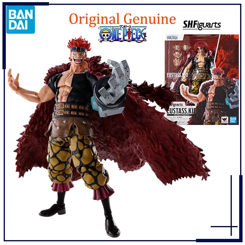 Original Genuine Bandai Anime ONE PIECE Eustass Kid -The Raid on Onigashima- SHF Model Toys Action Figure Gifts Collectible Kids