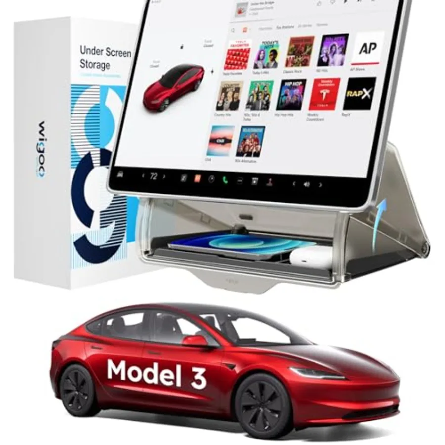 

Under Screen Organizer for Model 3 20162026 Including Model 3 Highland 20242026 Standard Premium Performance Concealed Center C