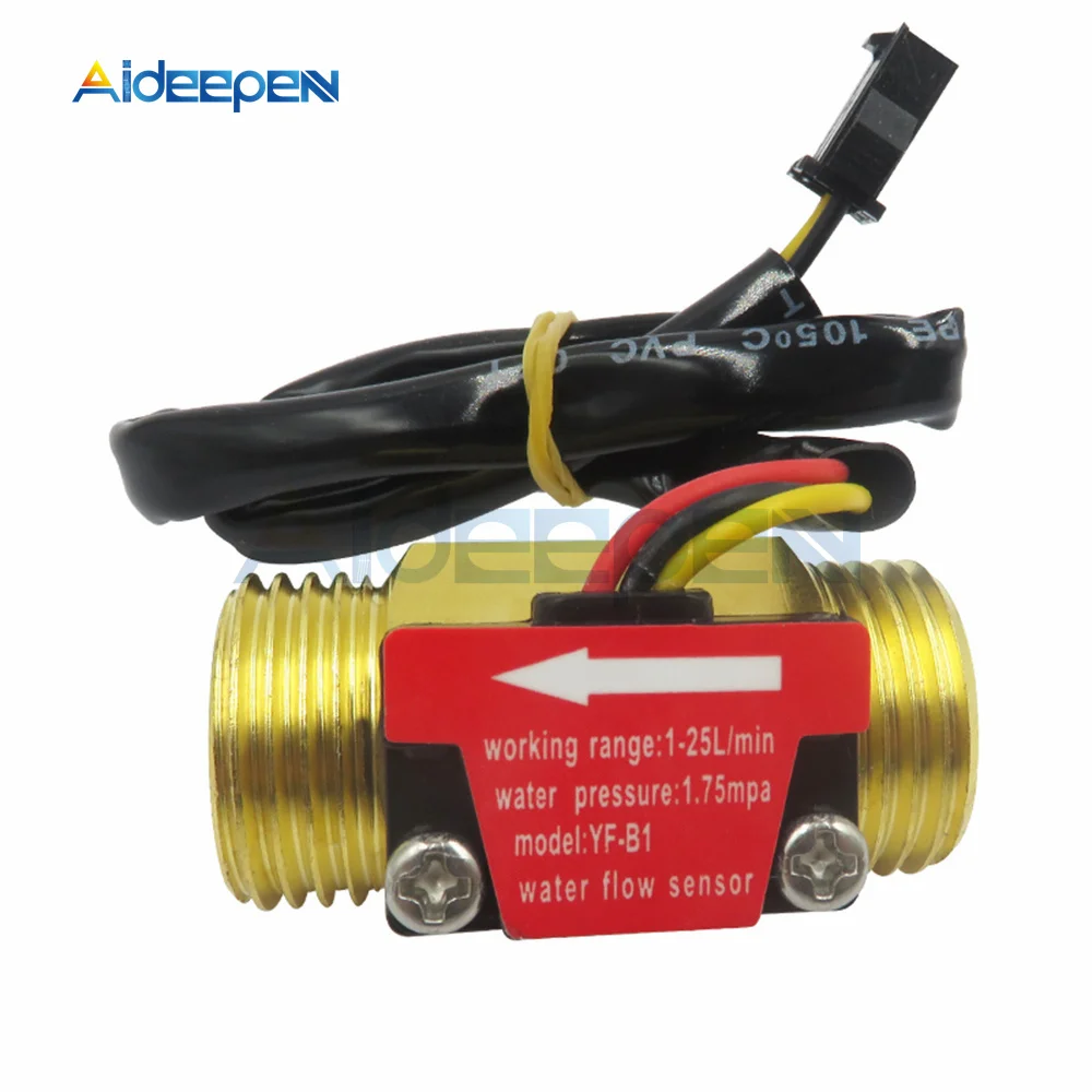 Sensor de Fluxo de Água Sensor Salão Interruptor de Sensor Industrial Medidor de Fluxo de Água 125l Min 1.75mpa Pressão de Água Yf-b1 Dc518v g1