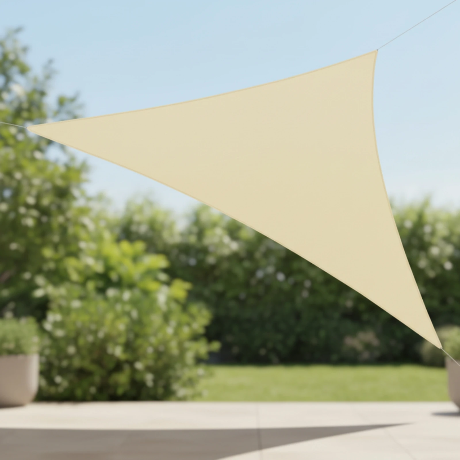 Waterproof Sun Shade Sail Wear-Resistant Triangular Shade Sail Outdoor Cover Reinforced Corners Storage Bag for Balcony, Rooftop