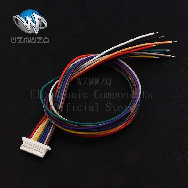 10PCS JST SH 1.0 MM Single Female Plug Connector With Wire Cables 100mm 2P 3P 4P 5P 6P 7P 8PIN SH1.0MM 26AWG 10CM