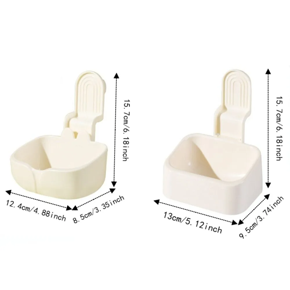 Large Capacity Rabbit Food Bowl Bite Resistant Hangingc Rabbit Feeding Dish Easy installation Detachable Small Pet Feeder view 6