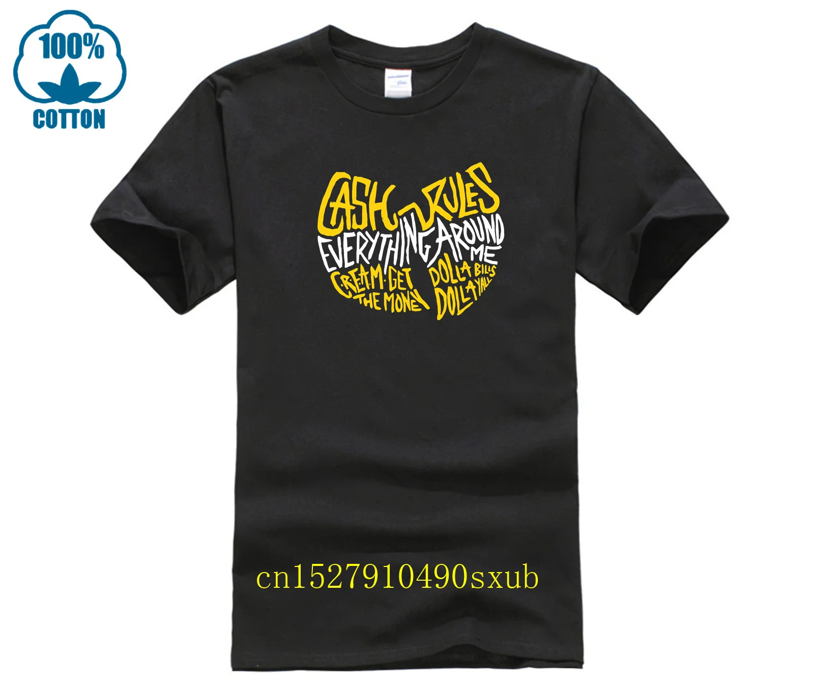 Wu Merch T Shirt 100% Cotton Tee Tang Logo