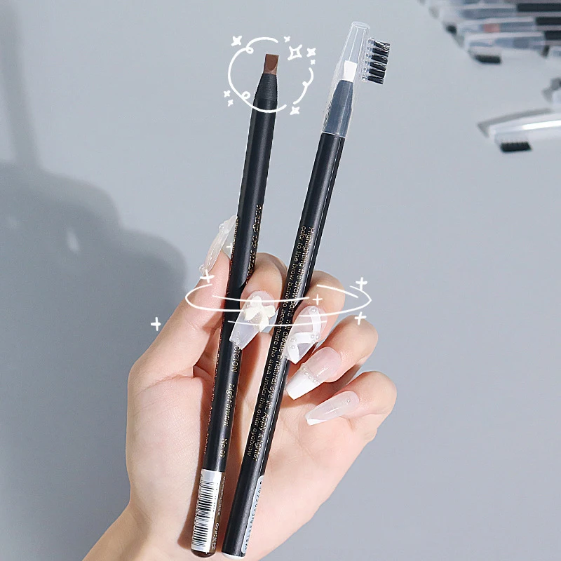 5pcs Eyebrow Pencil High Quality Professional Makeup White Black Waterproof Brown HaoZhuang Pull Eyebrow Tattoo Wholesale