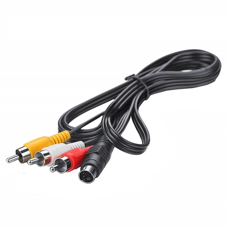 0.3m 1.5m Mini DIN 4-pinowe S-wideo męskie do 3 rca męskie AV Audio wideo kabel Adapter DVD PC TV