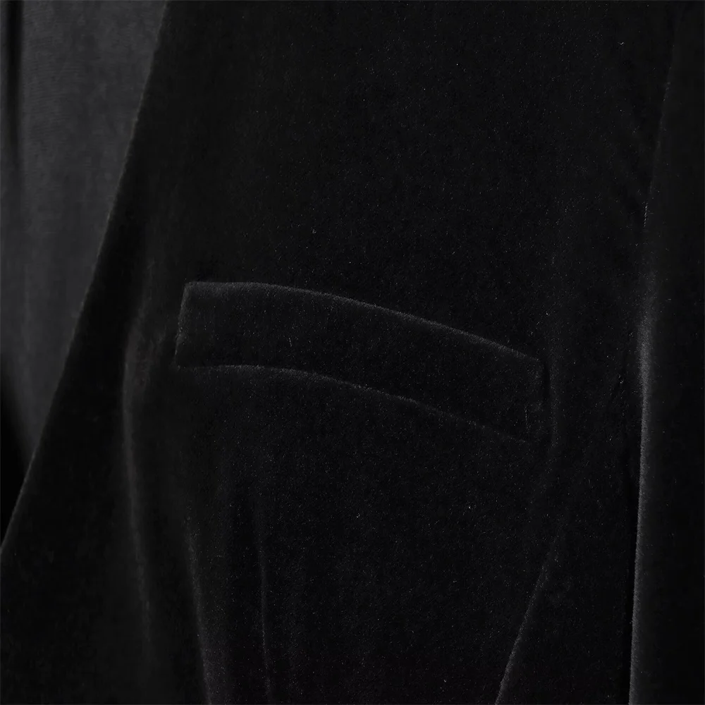 Mono de traje corto con cuello en V de terciopelo plano a la moda para mujer nueva de invierno