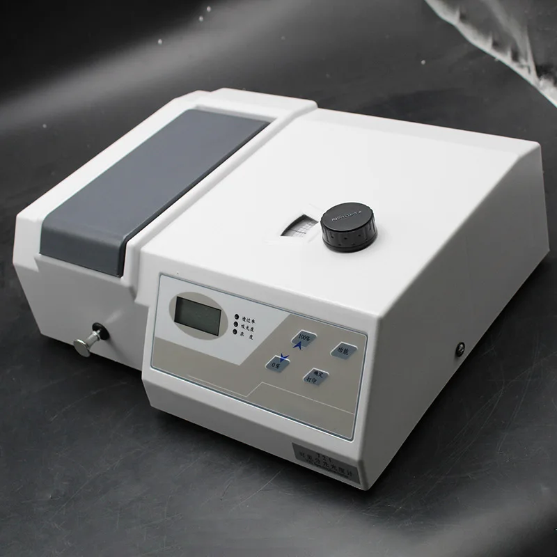 Espectrómetro Visible 721, longitud de onda 330-1020nm, probador de espectrofotómetro UV, fotómetro UV-Vis de precisión con Kit de cubeta analizadora