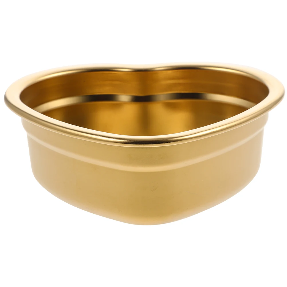 

Stainless Steel Tray Heart Shaped Snack Plate Mini Dessert Cups Gold Food Serving Dish Portable Kitchen Gadgets Elegant