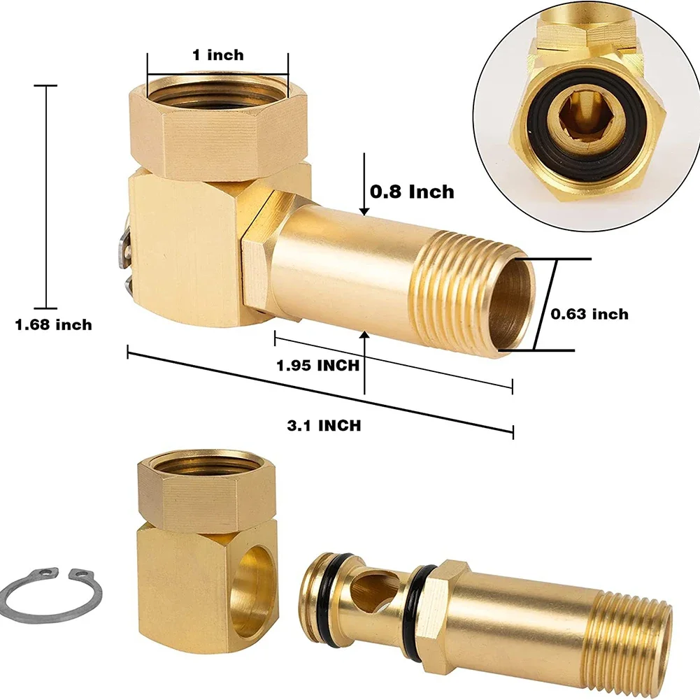 Garden Hose Adapter Connector Brass Replacement Part Swivel Hose Fitting 1 \