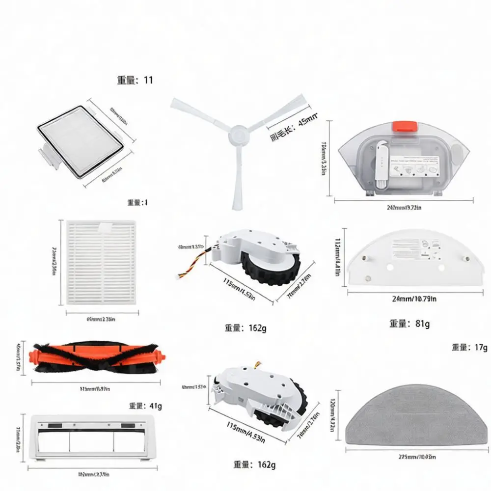 Vacuum Cleaner Maintenance Accessories For Mijia 3C Enhanced E10 E12 B112 C103 S20 Main Roller Side Brush Filters