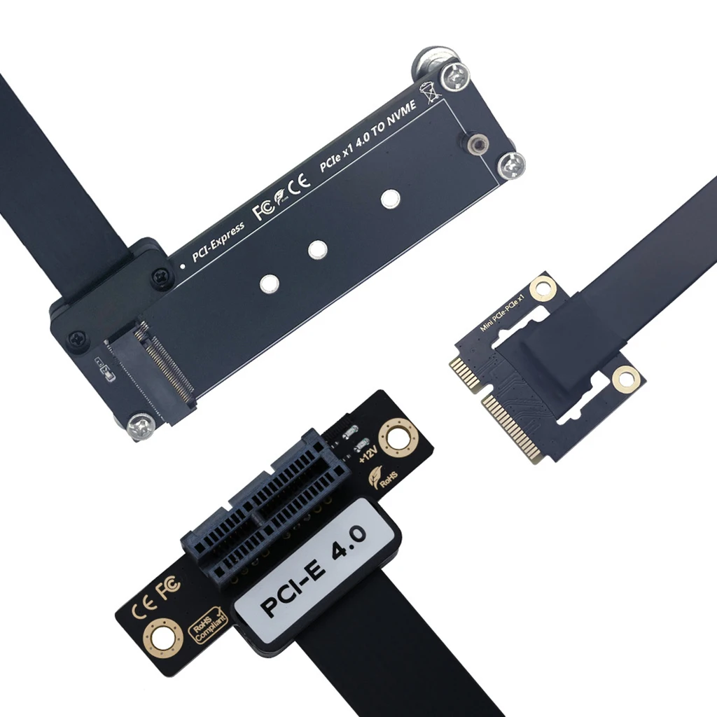 Gold Plated PCIe Riser Cable 1X to X16 3.0 4.0 Gen GPU Extender for NVMe SSD Network Card USB Hub PCI Express X1 X4 X8 Adapter