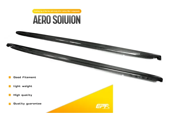 

Car Accessories For Toyota BRZ FT86 GT86 FRS CS-Style Carbon Fiber Side Skirt Glossy Fibre Door Step Cover Body Kit Racing Trim