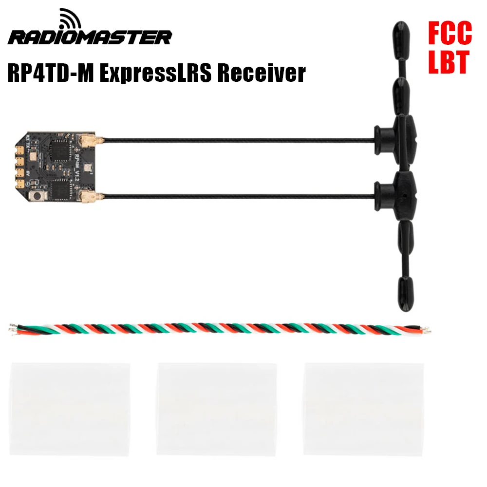 

RadioMaster RP4TD-M ExpressLRS T Antenna Receiver 2.4GHz 65mm Support Wifi Upgrade For FPV RC T Antenna Transmitte Accessories