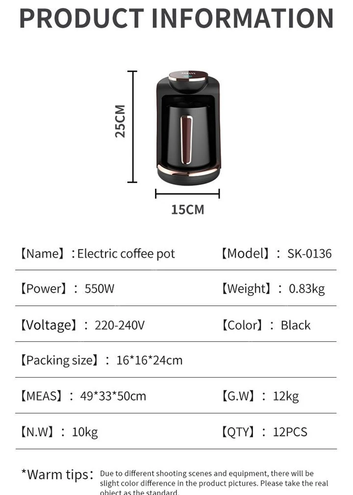 Máquina de café elétrica padrão europeu, bule de café 250ml, bule d, fabricação de chá, café, utensílios de cozinha, anti-mosca