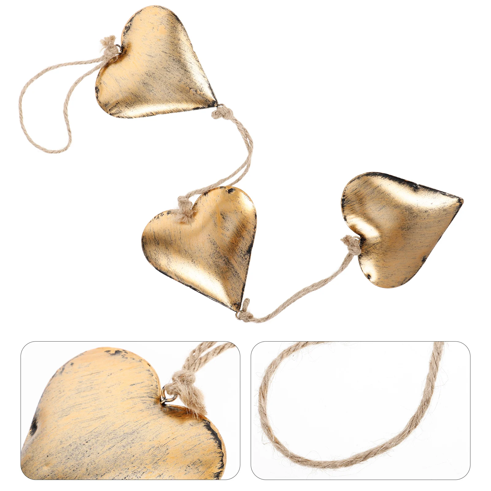 

Wrought Iron Heart Pendant Bar Decor for Home Crafts Indoor Ornament Heart-shaped Hanging