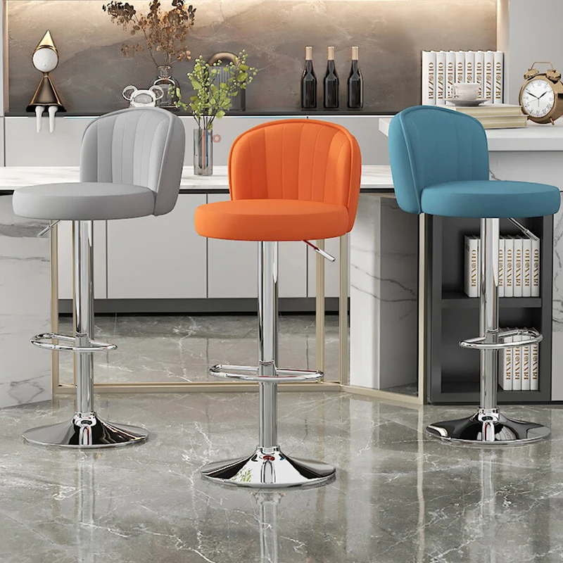 Chaise de bar de bureau nordique moderne, tabourets européens en métal pour la maison, meubles de cuisine, décoration de luxe