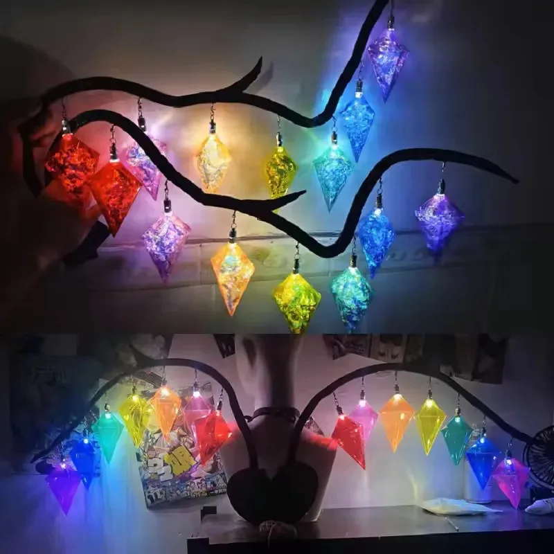 

Touhou Project Flandre Scarlet Crystal Wings Cosplay Props with LED Light Anime Costume Accessory for Halloween Carnival Party