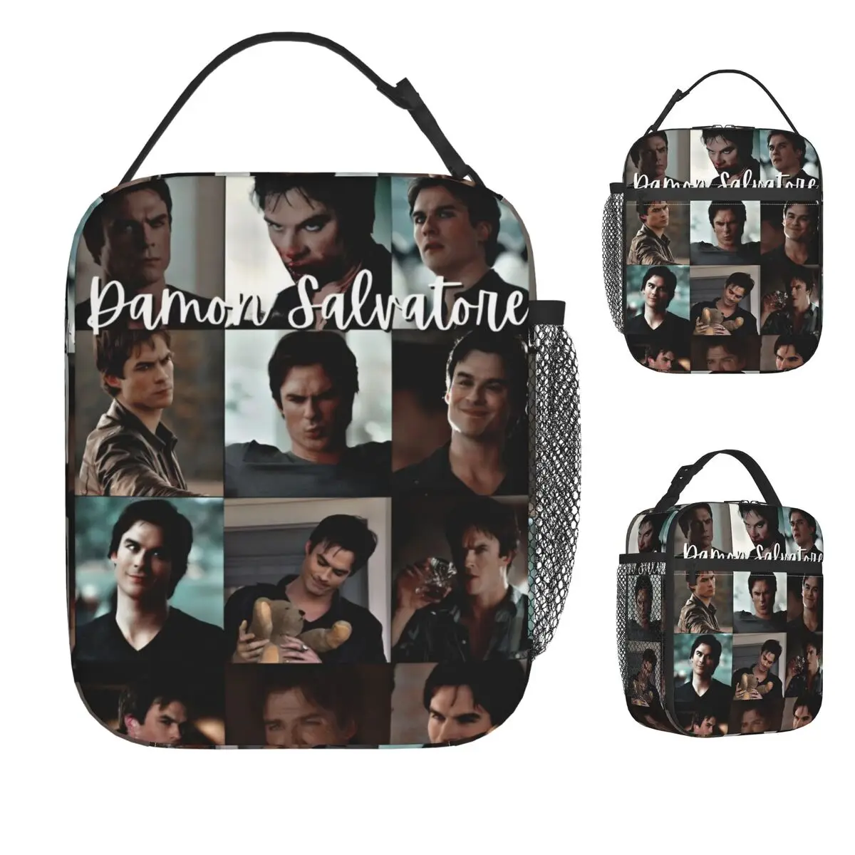 

Дневники вампира Damon Salvatore, телесериал, сумка для обеда унисекс, ланч-бокс, рабочая сумка-холодильник, портативные оксфордские термосумки для обеда