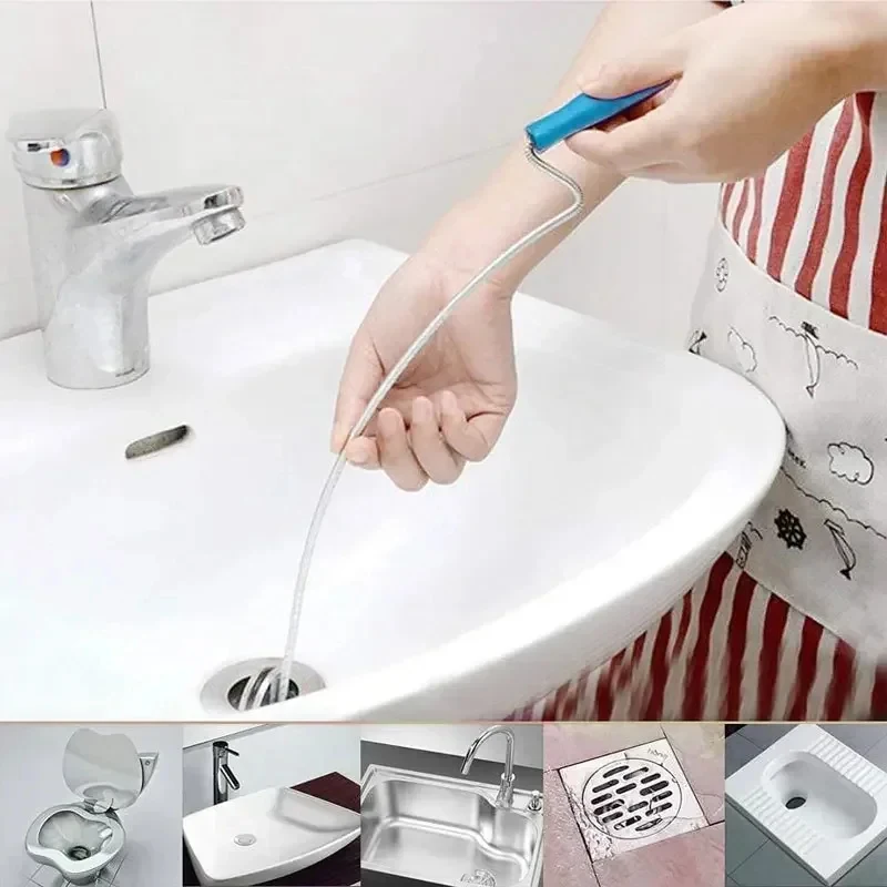 2/4/6pcs Pipe Hook Cleaner Hair Water Channel Dredging Tool Toilet Drainage Outlet Sewer Filter Kitchen Sink Cleaning Tools - view 5