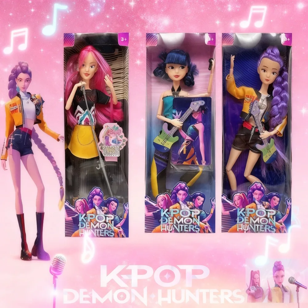 

Виниловые модные куклы, комплект из 3 штук Kpop Devil Hunter, подарок для девочек на Рождество, день рождения