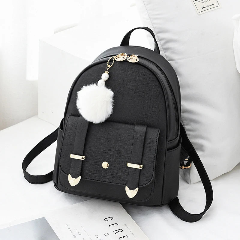 Female Backpack PU Small Teenage Girls Fashion Leisure Zipper Shoulder Bag Knapsack High-capacity Women Mini School Backpack