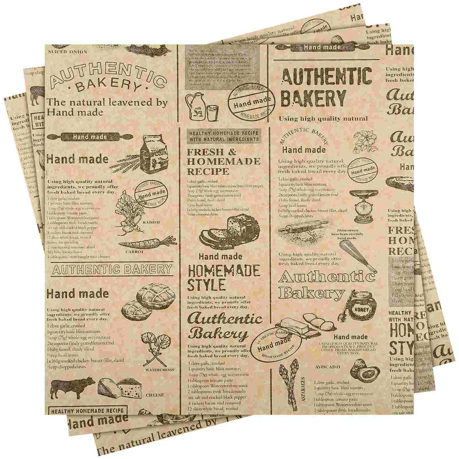 Food Wrapping Paper Sheets 30 X30 Sandwich Wrapping Wax Wraps Sheet Vintage Wrapper Basket Liners Newsprint