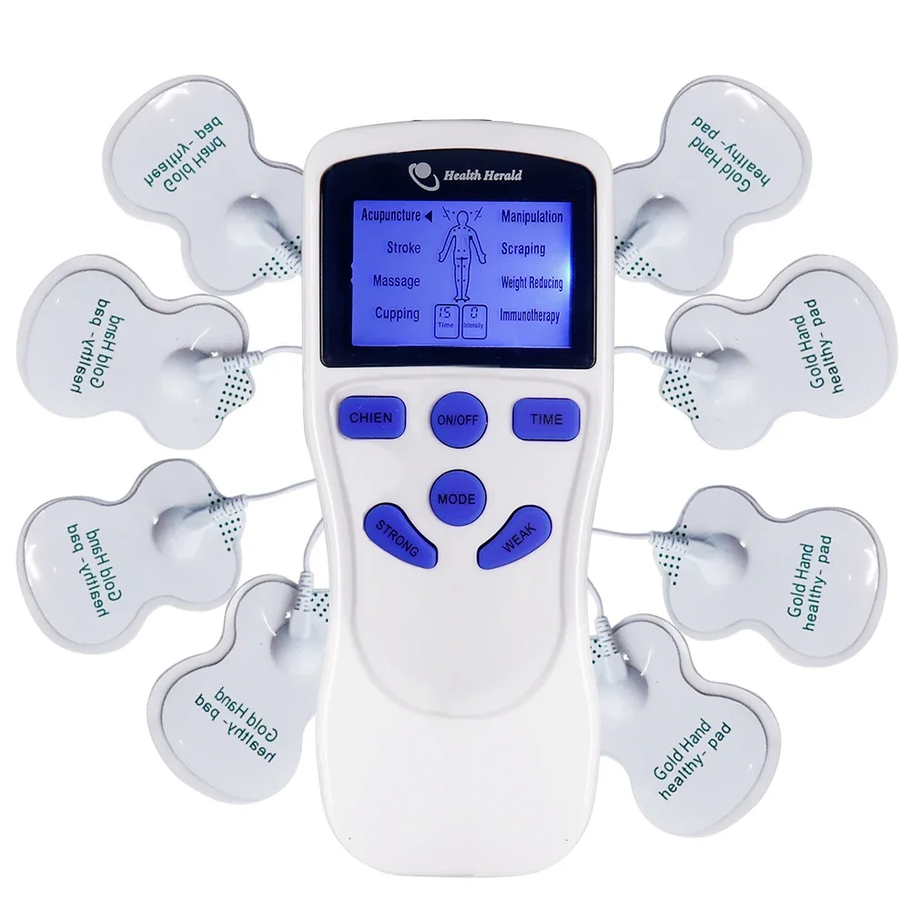 8-Modus Elektrischer EMS Muskelstimulator Akupunktur TENS Elektrostimulations-Massagegerät Digitaler Massage-Impuls Elektrostimulator – Detail 21