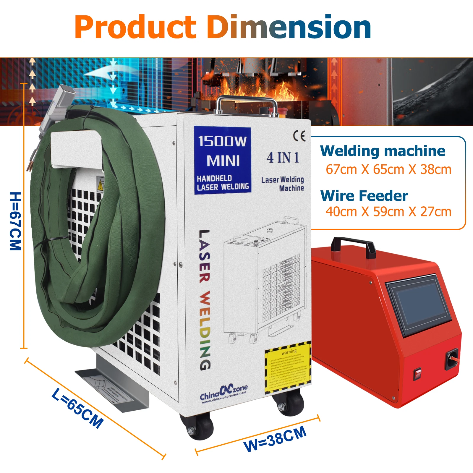 STOCK UE 4 in 1 Saldatrice laser 2000W Saldatore laser a fibra Pulizia Saldatura Taglio Raffreddamento ad acqua per metallo STOCK USA