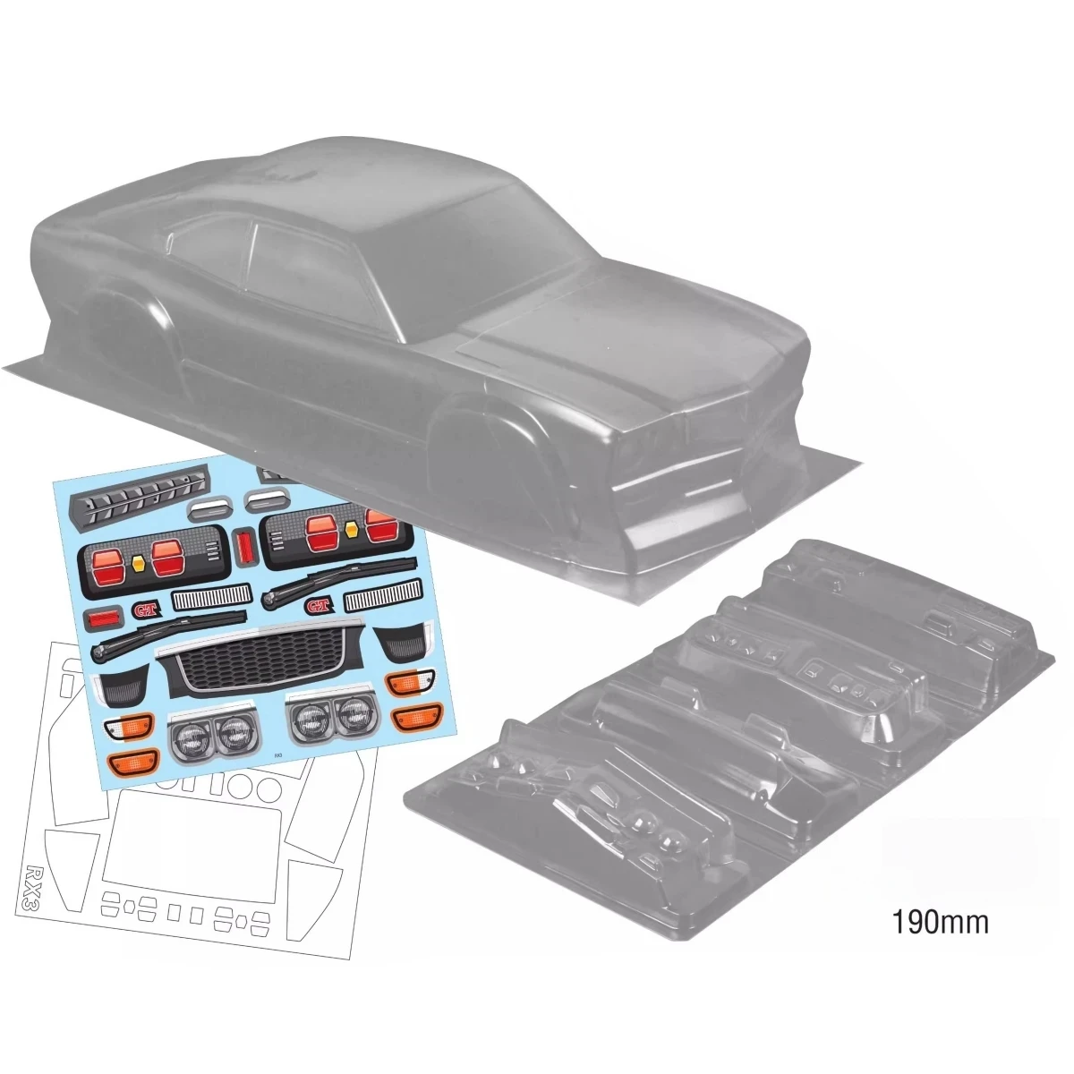 

Неокрашенный поликарбонатный корпус для радиоуправляемых моделей 1/10, для шасси для дрифта и дорожных автомобилей Tamiya TT02, Kyosho, Yokomo, Hsp, Hpi (колесная база 257 мм)