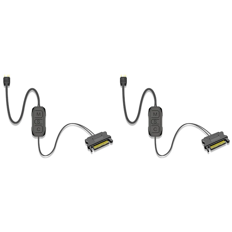 

Контроллер AB42-2X Mate Ручной адресный контроллер RGB Светодиодный контроллер ARGB SATA 15-контактный до 3-контактный светодиод ARGB