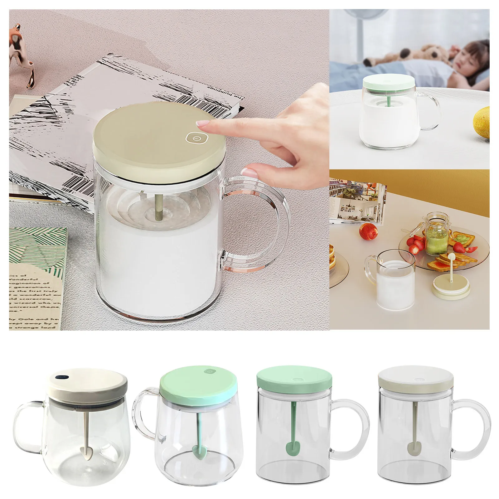 

Electric High Speed Mixing Cup Glass Self Stirring Travel Coffee Cup Self Stirring Coffee Cup Electric High Speed Camp Mugs