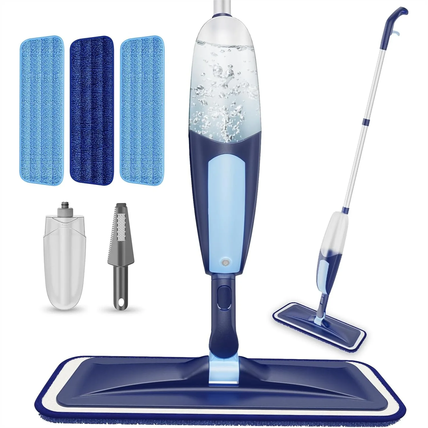 

Spray Mops for Floor Cleaning, Microfiber Wood Floor Mop with 3 Reusable Pads, 550ML Leak-Proof Tank, 360° Flexible Head for