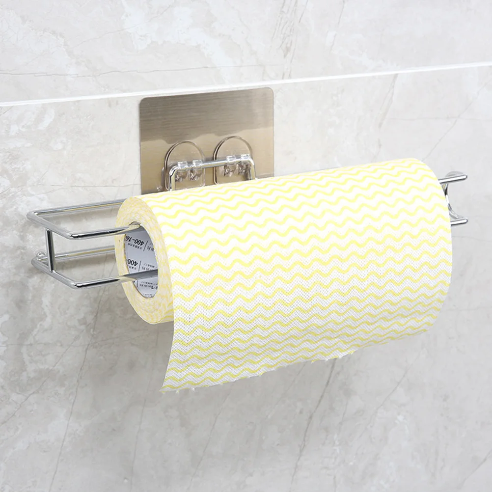 

Home Multi-functional Sucker Toilet Paper Holder Kitchen Wall-mounted Fresh-keeping Film Towel Roll Paper Holder