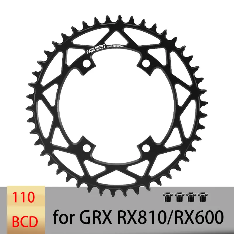 

Семейная звезда 110 bcd с 4 болтами для shimano grx fc rx600 rx810, круглая овальная, узкая, широкая Звезда 36 40t 42t 44t 46t 50t 52t