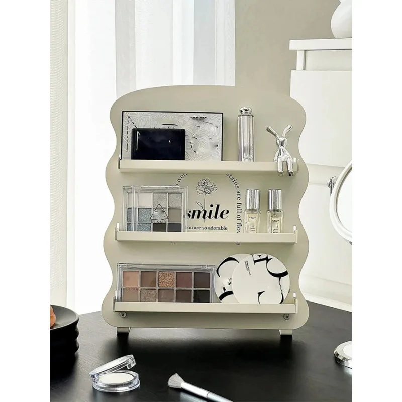 

3 Layers Cosmetics Perfume Holder Makeup Organizer Metal Shelf Beauty Storage Key Glasses Rack Layered Partition Home Decoration