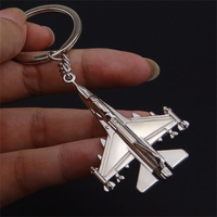 Creative Aircraft Keychain Metal Combat Aircraft Fighter Jet Plane Keyring for Men Backpack Pendant Car Trinkets Boy Toy Gift