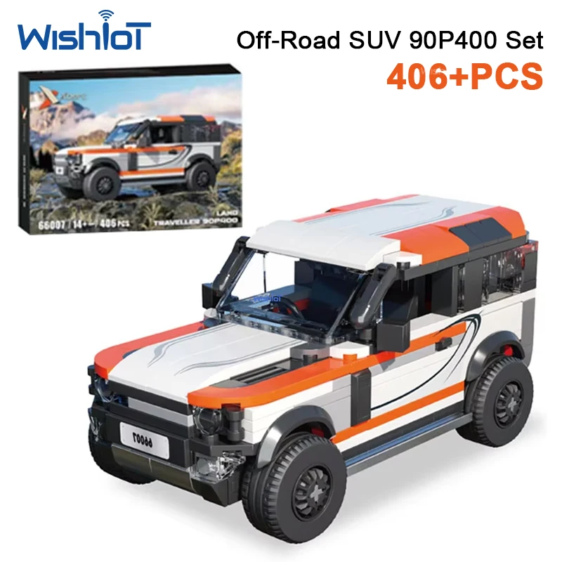 

66007 406pcs Land Traveller 90P400 Model Building Block Set SUV Series Racing Car Bricks DIY Assembly Toys for Kids Gifts