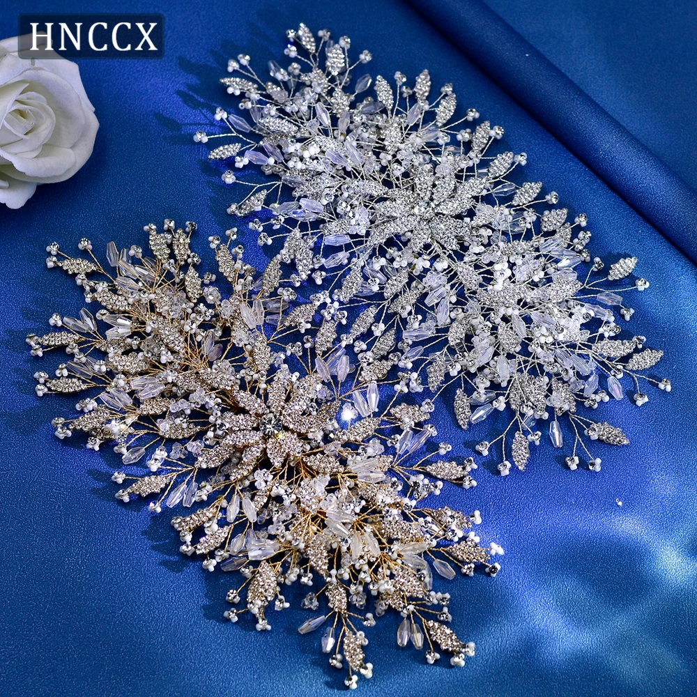 HNCCX Wedding Rhinestone Head Piece Bridal Crowns Hair Accessories Crystal Hair Tiara Headwear Beaded Headdress For Party CP377