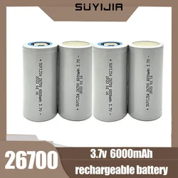 3.7V 6000mah 26700 Battery Li-ion Lithium Rechargeable Power Batteries for LED Flashlight Torch Electric Tools Sweeping Robot