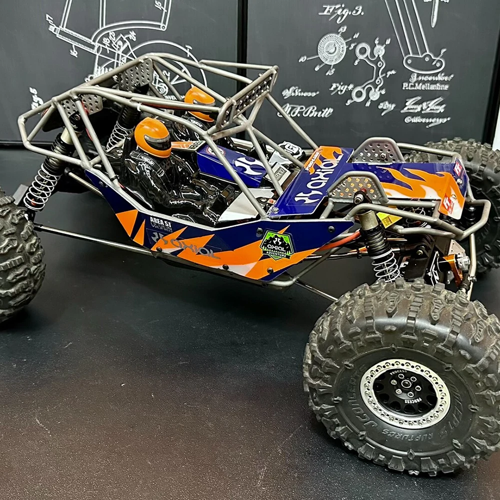 Jaula para cerdos Tc4 de aleación de titanio, marco de centro de gravedad bajo para coche trepador de control remoto AXIAL Wraith 1/10, piezas de placa Base RBX10 RR10 90018