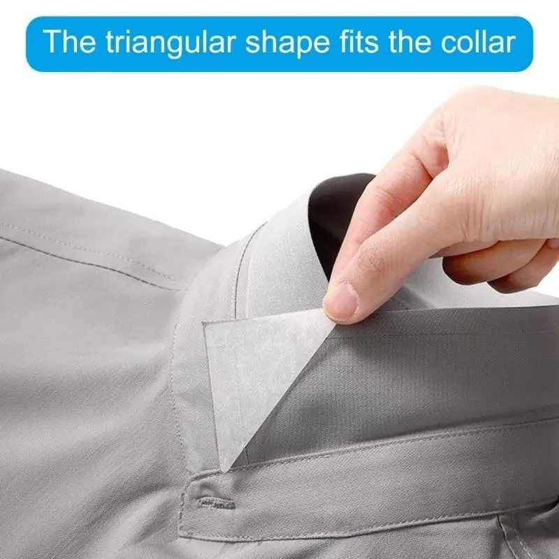 R1WE Pack of 30 Collar Stays Coller Shaper Sticker for Shirt Adhesive Strips to Keep Collars Stand Collar Fixation Pads
