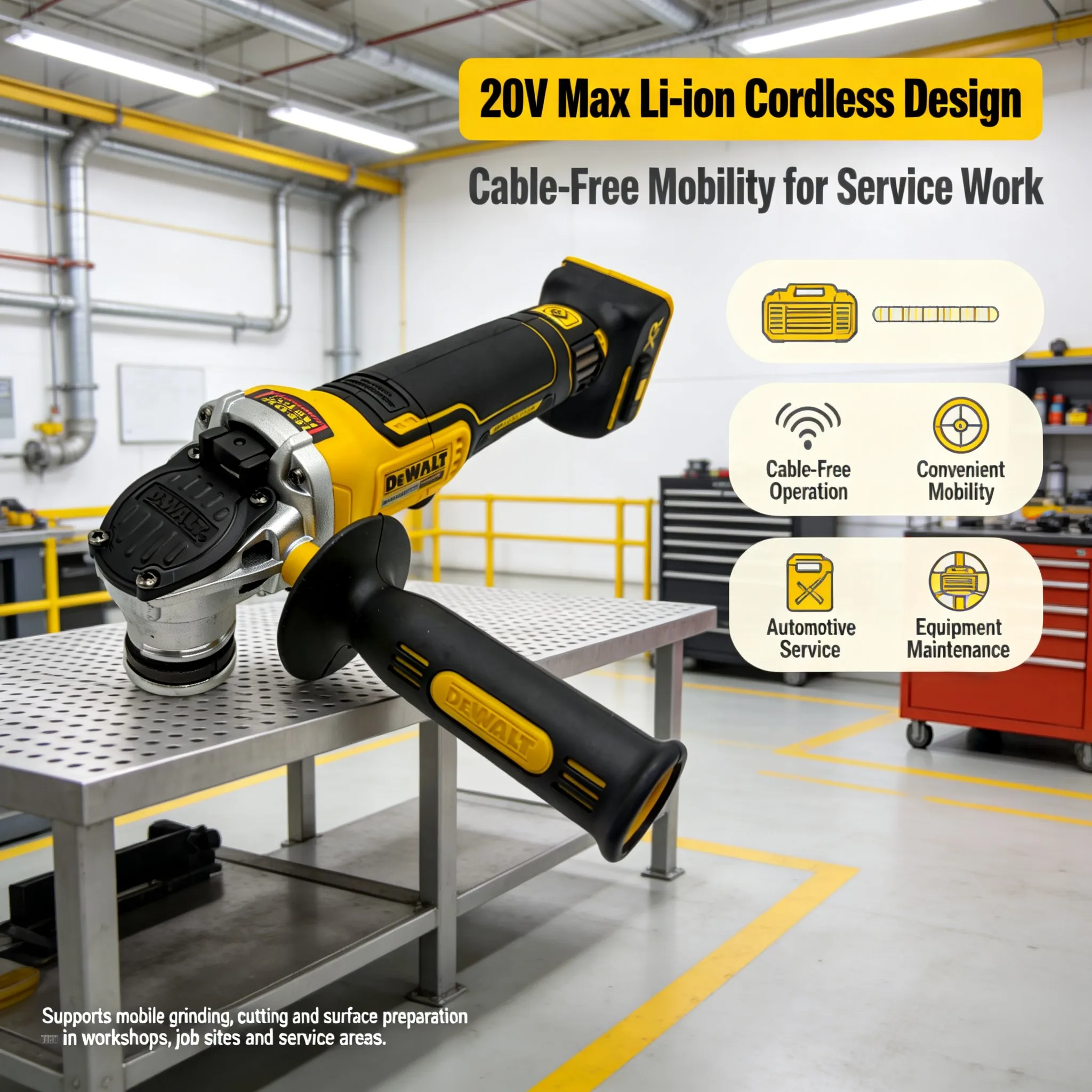 DEWALT DCG406 9000RPM Fırçasız - Brushless Angle Grinder Battery Powered incelemesi ve fiyatı