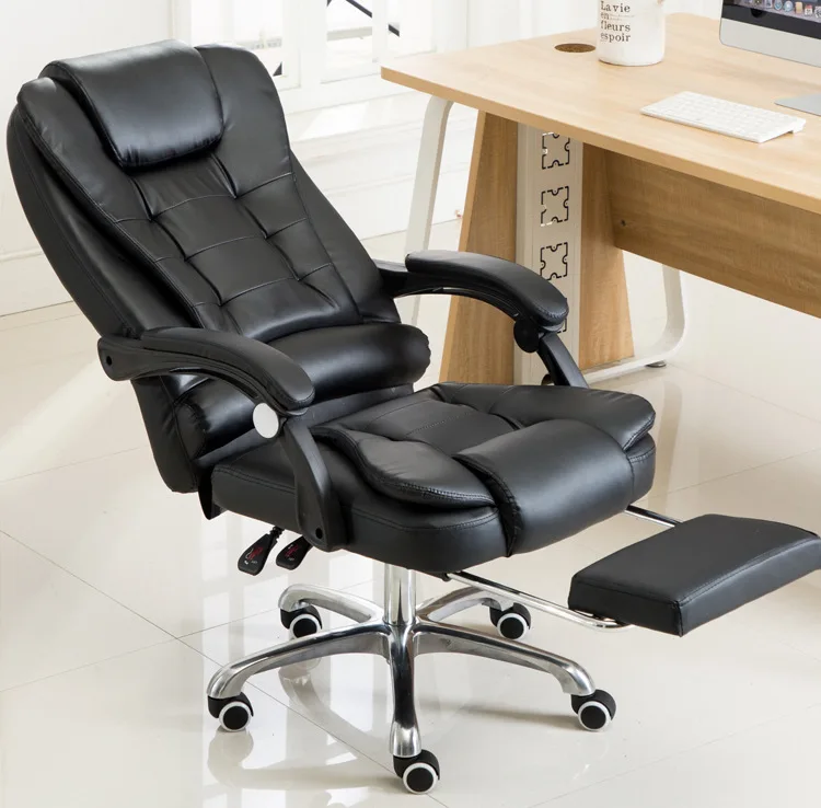 

JOYLOVE Computer Chair Office Chair Massage Chair Reclining Household Lift Seat Footrest Leather Chair Swivel Aluminum Alloy